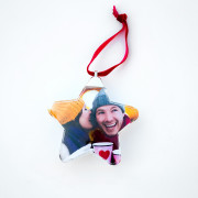 Шар ЗВЕЗДА прозрачный пластик 90х90х25мм